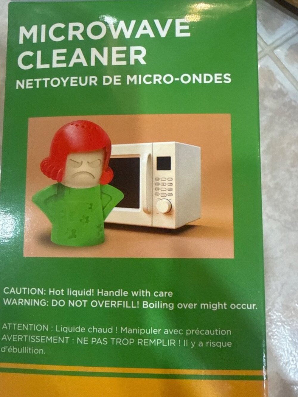 Angry Mama Microwave  Steam Cleaner With Vinegar & Water Instructions Non-Toxic